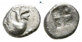 Ionia. Teos 500-460 BC. Tetartemorion AR