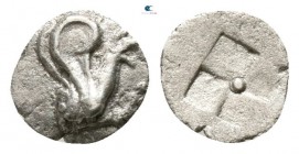 Ionia. Teos circa 460-420 BC. Tetartemorion AR