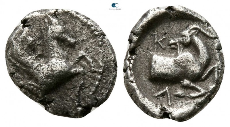 Cilicia. Kelenderis circa 425-375 BC. 
Obol AR

8mm., 0,80g.

Forepart of P...