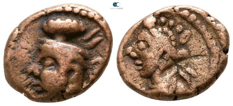 Kings of Elymais. Orodes V AD 150-200. 
Drachm Æ

13mm., 2,46g.

Diademed b...
