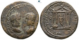 Moesia Inferior. Marcianopolis. Caracalla and Julia Domna AD 198-217. ΚΥΝΤΙΛΙΑΝΟC (Quintilianus, legatus consularis). Pentassarion AE