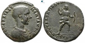 Moesia Inferior. Nikopolis ad Istrum. Diadumenian, as Caesar AD 217-218. CTATIOC ΛΟΝΓΙΝΟC (Statius Longinus, legatus consularis). Bronze Æ