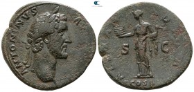 Antoninus Pius AD 138-161. Struck AD 139. Rome. Sestertius Æ