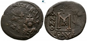 Heraclius with Heraclius Constantine AD 610-641. Isaura. Follis Æ