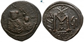 Heraclius with Heraclius Constantine AD 610-641. Isauriae. Follis Æ