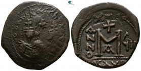 Heraclius with Heraclius Constantine AD 610-641. Seleucia Isauriae . Follis Æ