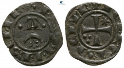 Frederick II, as Holy Roman Emperor AD 1220-1245. Struck AD 1242. Kingdom of Sicily. Messina or Brindisi. Mezzo Denaro BI