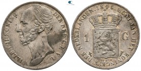 Netherlands. William II AD 1840-1849. Struck AD 1845. Gulden AR
