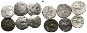 Lot of 6 greek silver drachms / SOLD AS SEEN, NO RETURN!