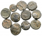 Lot of ca. 11 greek bronze coins / SOLD AS SEEN, NO RETURN!