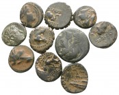 Lot of ca. 10 greek bronze coins / SOLD AS SEEN, NO RETURN!