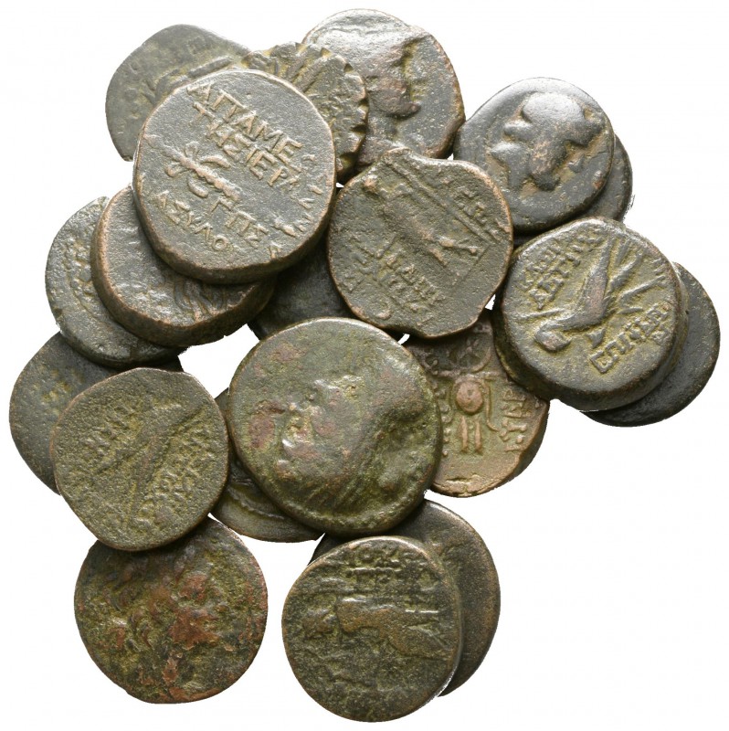 Lot of ca. 20 greek bronze coins / SOLD AS SEEN, NO RETURN!