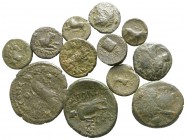 Lot of ca. 12 greek bronze coins / SOLD AS SEEN, NO RETURN!