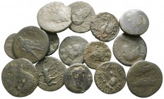 Lot of ca. 15 roman provincial bronze coins / SOLD AS SEEN, NO RETURN!