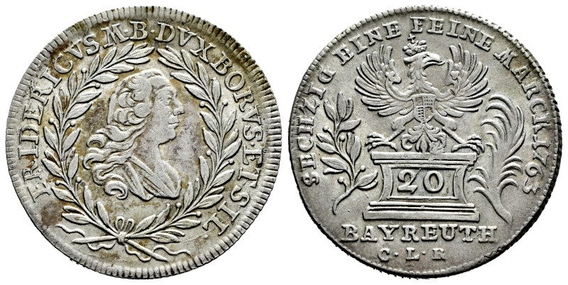 Germany. Friedrich II (1740-1786). 20 kreuzer. 1763. Bayreuth. CLR. (Km-236). (D...