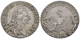 Germany. Prussia. Friedrich II (1740-1786). 1 thaler. 1786. Berlin. A. (Km-332.1). (Dav-2590). Ag. 21,91 g. VF. Est...200,00. 

Spanish description:...