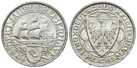 Germany. Weimar Republic. 3 reichsmark. 1927. (Km-50). (Jaeger-325). Ag. 15,60 g. Mint state. Est...180,00. 

Spanish description: Alemania. Repúbli...
