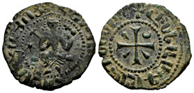 Armenia. Hetoum I. Kardez. 1226-1270 d.C. (AC-362). Anv.: King seated facing on wide bench, holding lis-tipped sceptre and globus cruciger; star in le...