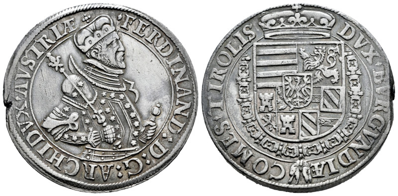 Austria. Ferdinand II (1619-1637). 1 thaler. (1564-1595). Hall. (Dav-8089). Ag. ...