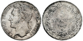 Belgium. Léopold I (1831-1865). 5 francs. 1847. (Km-3.2). Ag. 24,99 g. Minor hairlines. Minor nicks on edge. Almost XF. Est...160,00. 

Spanish desc...