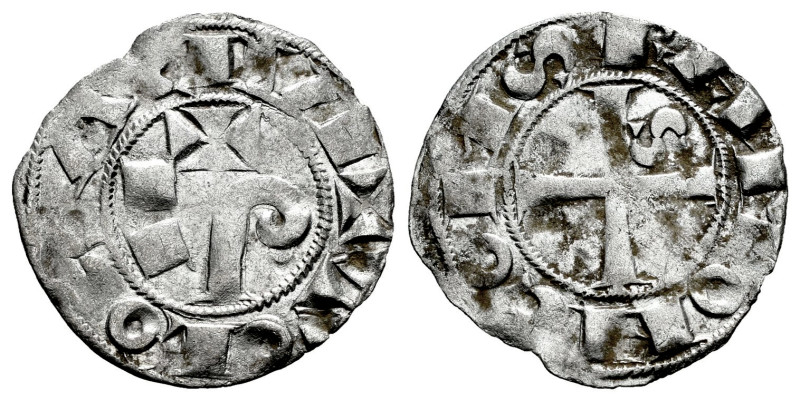 France. Raymond V, VI, VII. Obol. 1148-1249. Toulouse. (Duplessy-Féodales 1229)....