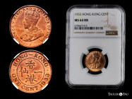 Hong Kong. George V. 1 cent. 1933. London. (Km-17). Ae. Original luster. Slabbed by NGC as MS 64 RB. NGC-MS. Est...40,00. 

Spanish description: Hon...