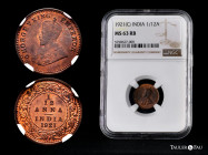 British India. George V. 1/12 anna. 1921. Calcutta. (Km-509). Ae. Original luster. Slabbed by NGC as MS 63 RB. NGC-MS. Est...30,00. 

Spanish descri...