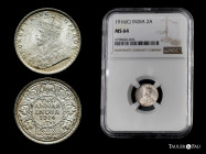 British India. George V. 2 annas. 1916. Calcutta. (Km-515). Ag. 1,46 g. Original luster. Slabbed by NGC as MS 64. NGC-MS. Est...50,00. 

Spanish des...