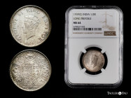 British India. George VI. 1/2 rupee. 1939. Calcutta. (Km-549). Ag. 5,84 g. Soft tone. Slabbed by NGC as MS 64, only three better specimens in the NGC ...