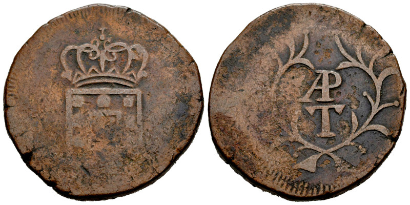 Portuguese India. D. Miguel I (1828-1834). 1 tanga. (Gomes-02.01). Ae. 38,26 g. ...