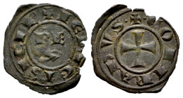 Italy. Corrado I (1250-1254). Denaro. Messana. (Spahr-156). Ve. 0,69 g. VF/XF. Est...40,00. 

Spanish description: Italia. Corrado I (1250-1254). De...