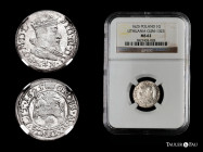 Poland. Zygmunt III. 1 groschen. 1625. (Gum-1323). (Kopicki-3501). Ag. Slabbed by NGC as MS 62, only four better specimens in the NGC census. Ex Numis...