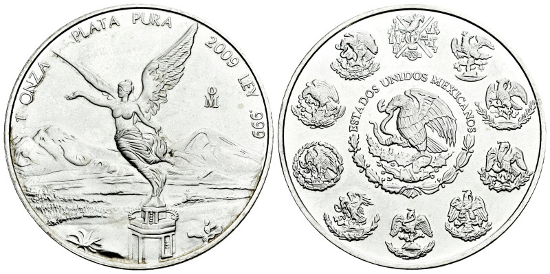 Mexico. 1 ounce. 2009. Mexico. (Km-639). Ag. 31,15 g. Original luster. Mint stat...