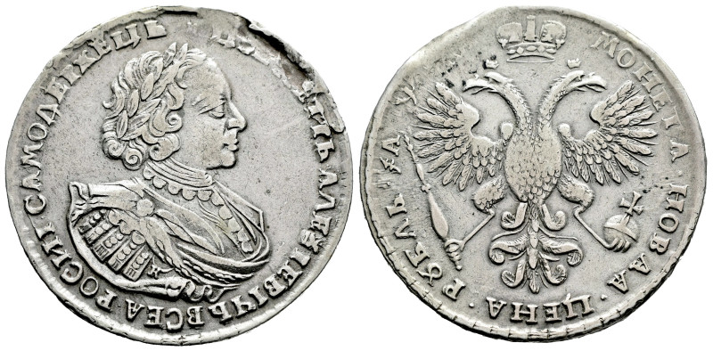 Russia. Peter I. 1 rouble. 1721. Moscow. (Bitkin-463). (Dav-1655). (Diakov-1153)...