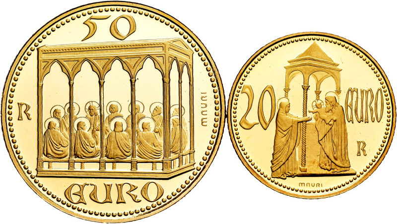 San Marino. 20 and 50 euros. 2003. In a box and with official certificate. 6,45g...