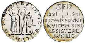 Switzerland. 5 francs. 1941. Bern. B. (Km-44). Ag. 14,97 g. Plenty of original luster. Mint state. Est...45,00. 

Spanish description: Suiza. 5 fran...
