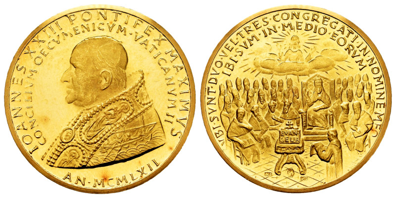 Vatican. John XXIII. Medal. 1962. Au. 10,63 g. Con certificado de garantía de Nu...