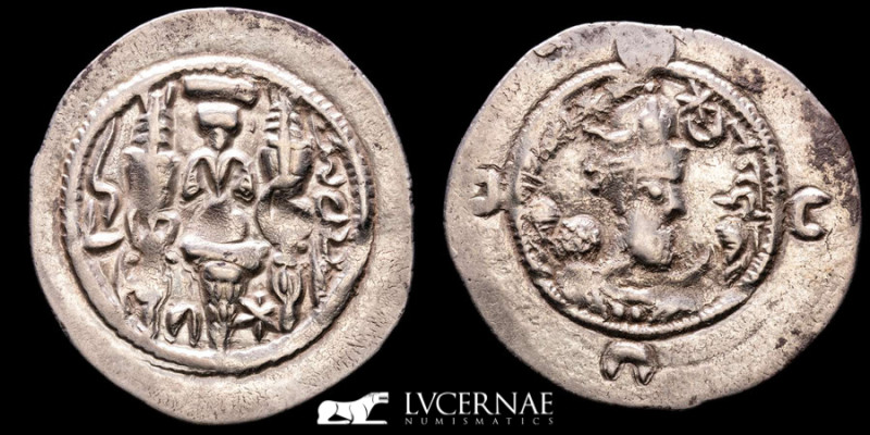 SASANIAN KINGS. Khosrau I (531-579 AD)
Drachm (Silver, 4.06 g, 30 mm.), YZ mint ...