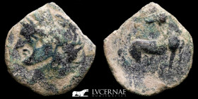 Hispania Carthaginians Bronze Calco 4.54 g. 22 mm. Cartago Nova 220-215 BC. Good very fine (MBC)