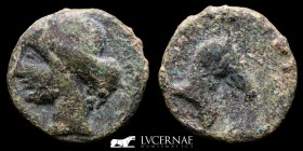 Cartagonova Bronze Calco 9.13 g., 21 mm. Cartagonova 220-215 BC. Very fine
