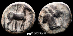 Ancient Spain Bronze Half Calco 3,24 g., 16 mm Cartagonova 237-208 B.C. Good fine.