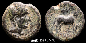 Castulo (Hispania) Bronze Æ Semis 9.75 g., 23 mm. Linares Jaén 180-150 B.C. Good very fine (MBC)