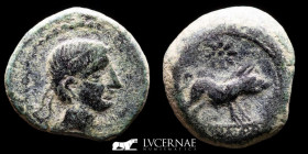 Hispania Bronze Quadrans 5.07 g., 17 mm. Castulo 180-150 B.C. gVF