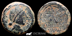 Hispania Obulco bronze As 15.08 g., 29 mm. Porcuna, Jaen. II century BC Good very fine (MBC+)