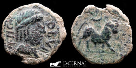 Obulco bronze Semis 6.33 g. 24 mm Hispania 1st. century BC. gVF