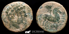 Hispania - Segia Bronze Semis 7.50 g. 25 mm. Zaragoza 120-20 B.C. Very Fine