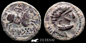 Titiacos Bronze As 7,50 g., 24 mm. Tricio, La Rioja 120-20 B.C. gVF.