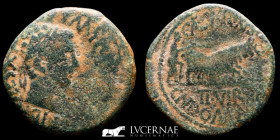 Augustus Bronze As 11.14 g. 28 mm. Caesaraugusta 2 BC gVF