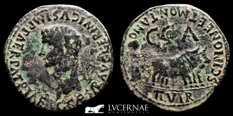 Roman Provincial, Hispania - Caesaraugusta. Time of Caligula. Unit. 37-41 AD. - ...