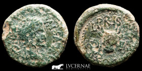 Augustus Bronze Semis 5.01 g. 20 mm. Calagurris (Calahorra) 27 BC-14 AD Good very fine (MBC)